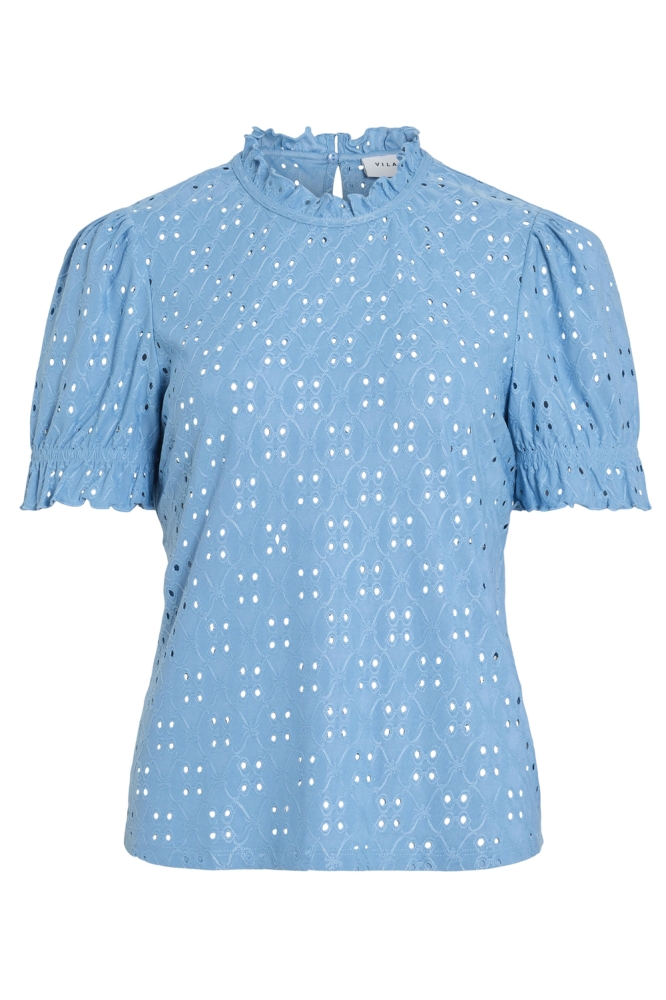 VIKAWA S/S FLOUNCE TOP - NOOS 14070251 BLISSFUL BLUE